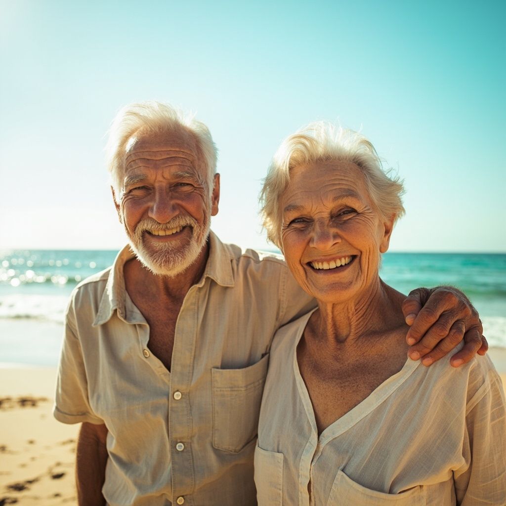 Senior couple preparing medical insurance for non-lucrative residence in Spain
