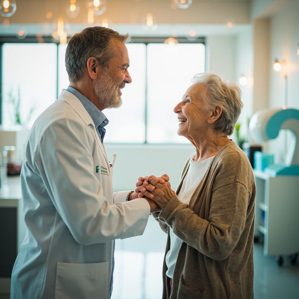 Pareja senior valorando un seguro de salud DKV para mayores de 75 años