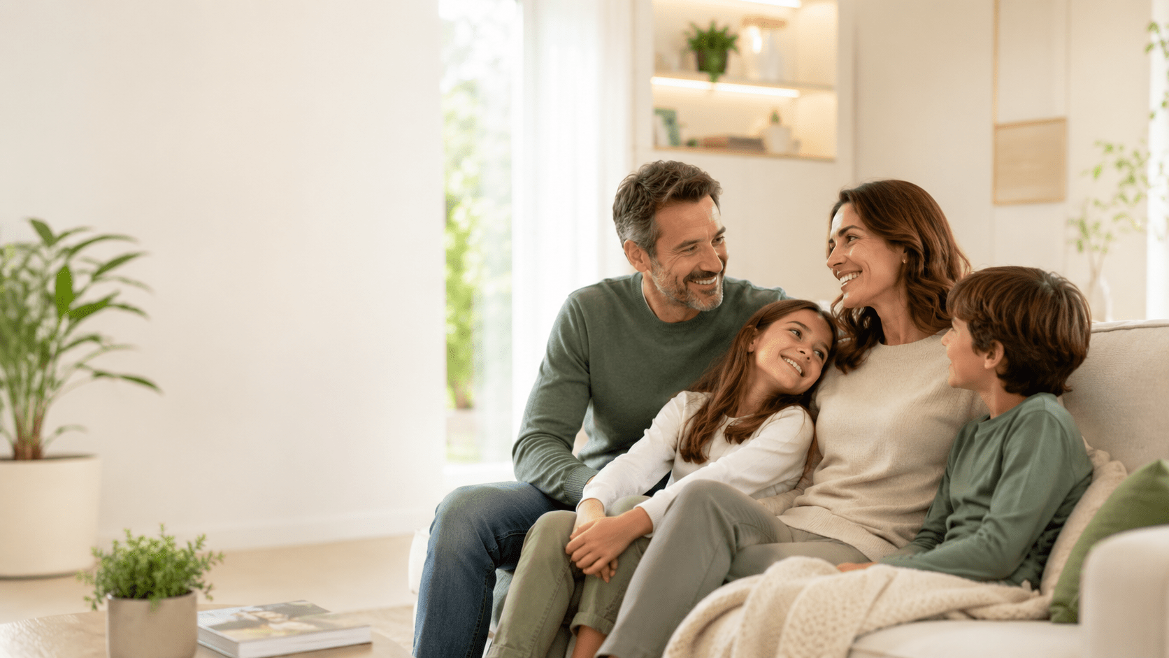 Familia protegida con seguro de vida DKV Vida